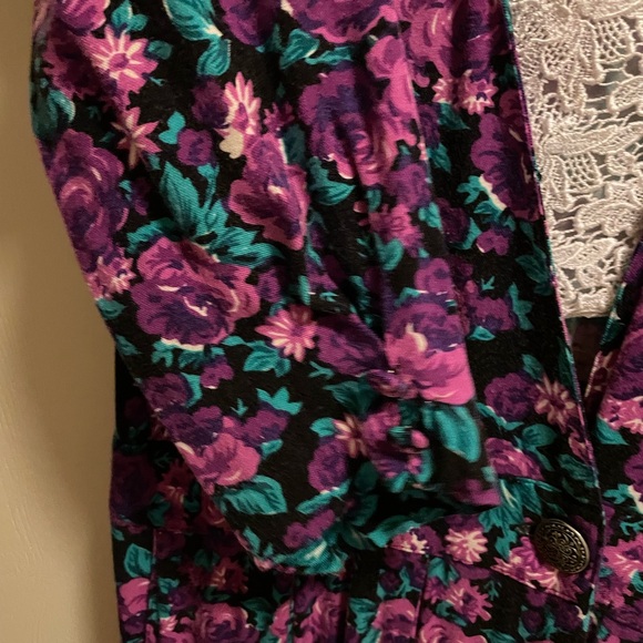 Architect Long Sleeve Floral Dress in Purple and Green - Picture 5 of 5